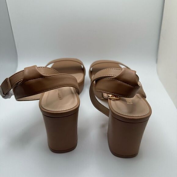 CUSHIONAIRE Women's platform dress sandal +Memory Foam 9.5 NUDE - Picture 4 of 8